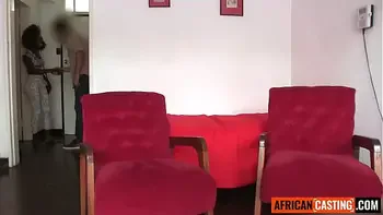 Busty Black Model Takes Big White Cock Up Her Ass At Homemade Casting