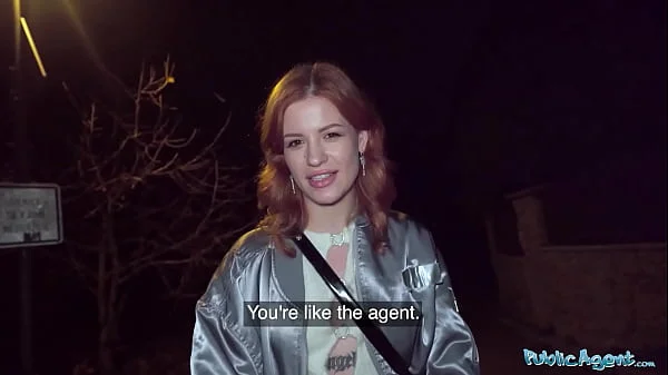 Public Agent Ginger haired babe squirts all over my cock