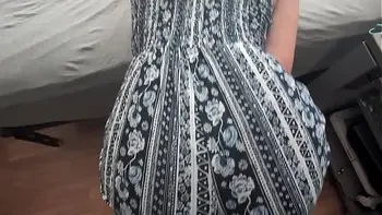 bouncing ass on his cock in clothes