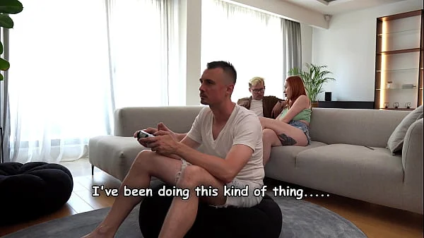 Stepmom Seduces Friend in Secret While Son Games
