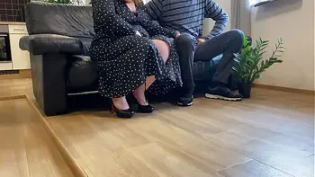 I visited my mother in law and her amazingly big natural tits