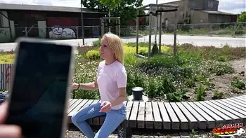 GERMAN SCOUT - Skinny Mature Melisa Rose Pick Up for no Condom Casting Fuck