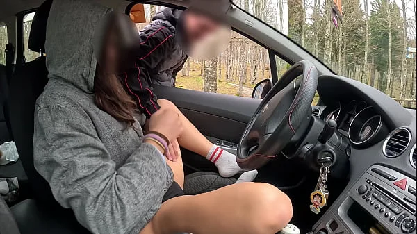 A stranger in the woods catches me masturbating in my car!