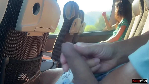 Public Dick Flashing in the Bus - Pervert Jerks Off On Girl And She Grabs His Cock