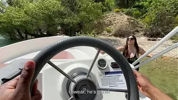 A Handsome Black Guy Destroys my Pussy on the Boat with his Big Cock - Luna Doll