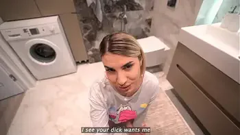 Step sister teaches step bro how to last longer in sex until cum inside!