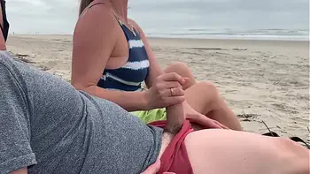 Milf jerks me off in front of everyone. Public ejaculation.