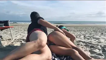 Crazy stranger fucks me in the ass in front of the coast guard