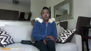 Tiny Ebony Teen Cutie Pussy Stretched By Big Cock American In Casting Call