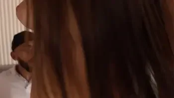 the delivery person receives an unexpected welcome, oh I don't have anything to give you, but I'm very hot