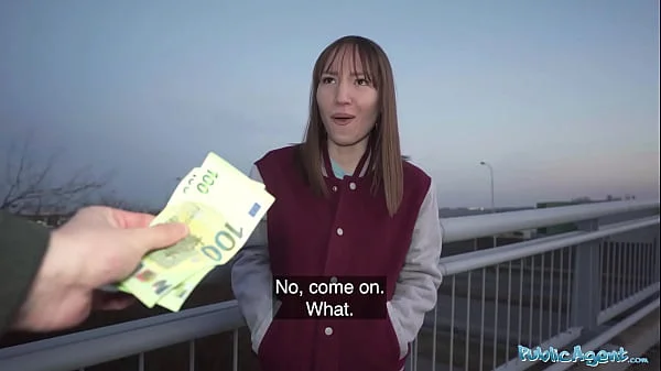 Public Agent - Hot brunette dances for me in PUBLIC before I fuck her hard