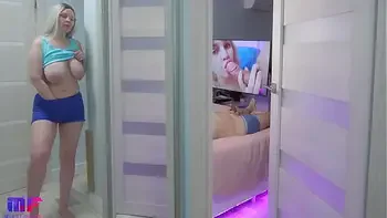 Stepdaughter with big tits spies on stepdad part 5