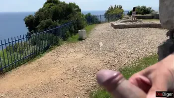 Public Dick Flashing - Girl Help Me to Cum in Mountains