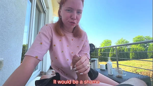 PUBLIC RISKY sex and HUGE CUMSHOT on face!