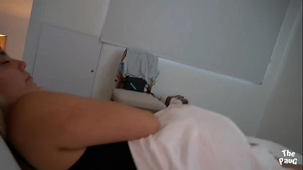 Sharing a bed with a MILF coworker - She takes off my condom