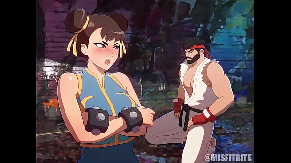 Misfitbite -  A Warrior's Heart - Chun-Li and Ryu Hentai 2D Anime Animation