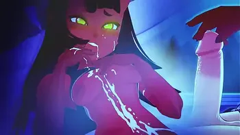 Animation porn - a brave girl decided to have sex with a modest handsome guy