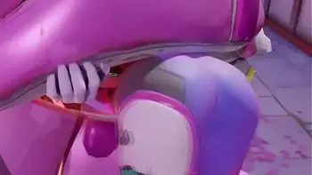 D.VA GETS STUCK IN HER MECH THEN ANAL FUCKED