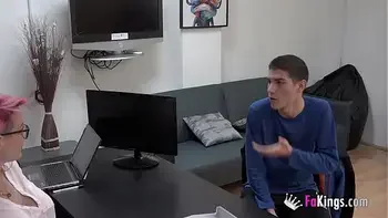 A horny boss and a young shy candidate. Best job interview ever