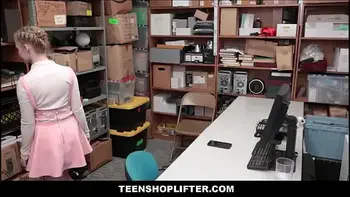 Petite Blonde Teen Athena Rayne Fucked To Orgasm By Security Officer After Stealing His Wallet