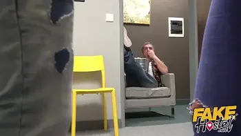 Fake Hostel Spanish couple cuckold girlfriend has squirt orgasm