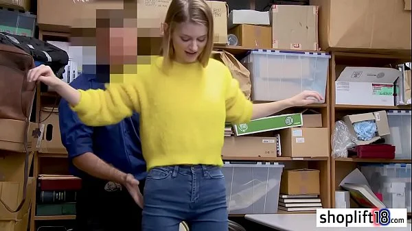 MILF with big boobs busted by a cop because of felony