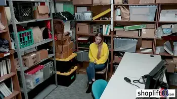 MILF with big boobs busted by a cop because of felony