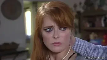 Big ass redhead in fishnets anal bdsm banged