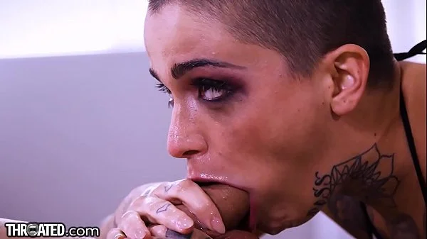 Throated Split Tongue Leigh Raven Gives A Crazy Blowjob   Cumshot!