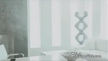 Threesome oral massage in the parlor shower