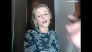 Deepthroat blue eyes blonde cam