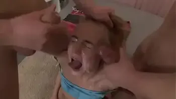 blond got cum and piss