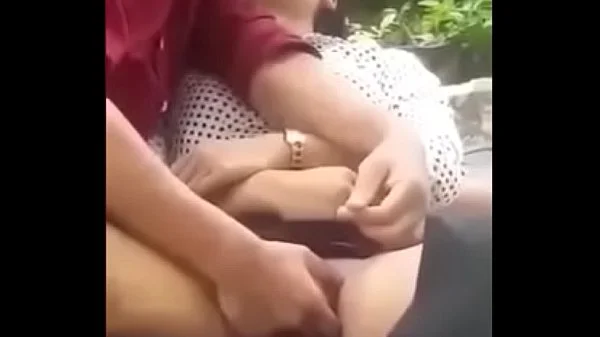 myanmar couple outdoor good hand play