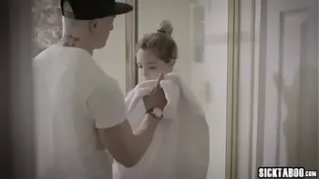 Petite blonde small tits teen fucked hard by a stepbro