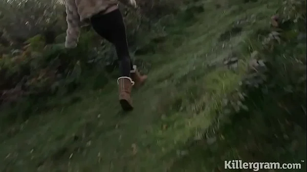 Dogging Milf cum slut Lucy Barker in the woods sucking off strangers
