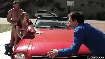 Skylar Snow Is A Natural Big Tit Nympho Who Cucks Her Husband With The Car Polisher