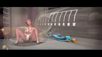 Giantess Peach with Samus and Princess Zelda - Super Mario (Rule 34)