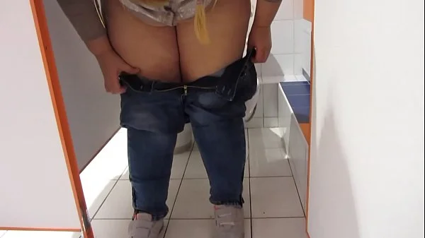Golden shower in public toilets, bbw with hairy pussy pee into the toilet and on fat thighs. Fetish compilation.