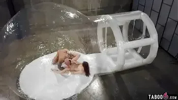 Couple locked up in future breeding pod to reproduce