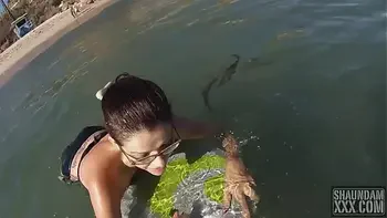 SKINNY WHITE GIRL GETS DICKED DOWN BY SHAUNDAM AFTER A DAY AT THE BEACH