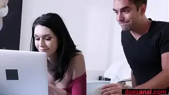 Only anal makes this pale skinned skinny bitch cum