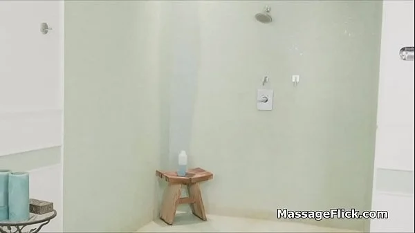 New masseuse trained in threesome in the shower