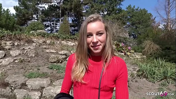 GERMAN SCOUT - Schlanke Studentin Emily bei Casting gefickt