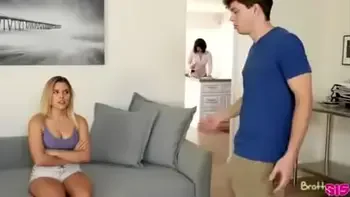Boy fucks stepsister and gets almost caught