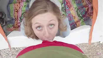 Nerdy Nympho Fucks Hard in Tent with No Condom - Molly Pills - Horny Hiking Real Amateur Girlfriend Rides Your Cock with Big Ass POV - Ruined Cumshot - Amazing Blowjob