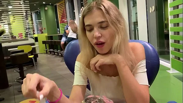 SWEET b. ORGASM CONTROL IN PUBLIC. ELEVATOR,STREET,MCDONALD'S. PEOPLE IN SHOCK
