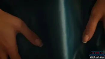 Natural big tits teen strips naked and shows off body