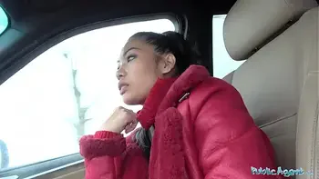 Public Agent Big tits Thai lady loves to suck and fuck cock