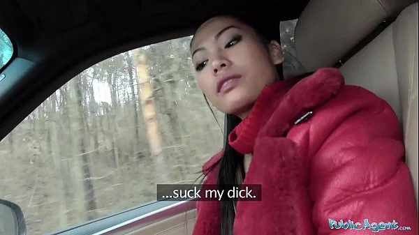 Public Agent Big tits Thai lady loves to suck and fuck cock