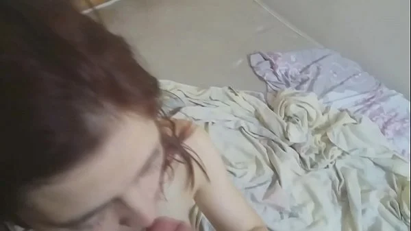 My girlfriend gave me the best blowjob and cum in her pretty mouth! Personal view!!!